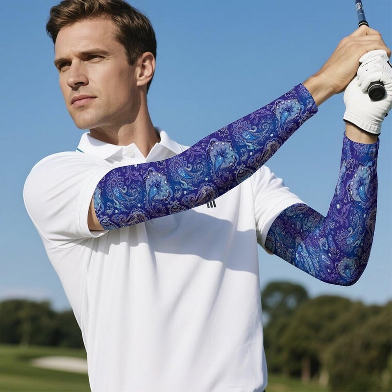 QiErDesign Marble Sports Compression Arm Sleeves for Men & Women - Youth Arm Sleeve Baseball Volleyball Sleeves & Basketball Sleeve - Image 5